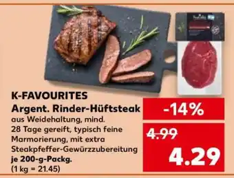 Kaufland Argent. Rinder-Hüftsteak Angebot