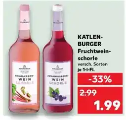Kaufland KATLENBURGER Fruchtweinschorle Angebot