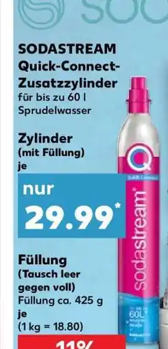 Kaufland SODASTREAM Quick-Connect-Zusatzzyinder Angebot
