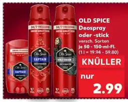 Kaufland OLD SPICE Deospray oder -stick Angebot