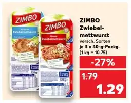 Kaufland Zimbo Zwiebelmettwurst Angebot