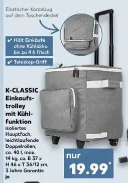 Kaufland K-CLASSIC Einkaufstrolley mit Kühlfunktion Angebot