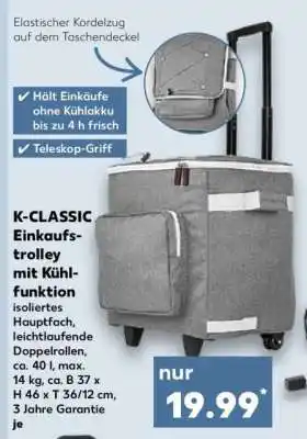 Kaufland K-CLASSIC Einkaufstrolley mit Kühlfunktion Angebot