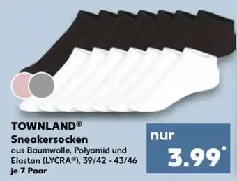 Kaufland TOWNLAND Sneakersocken Angebot