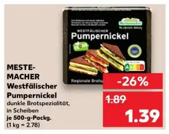 Kaufland Mestemacher Westfälischer Pumpernickel Angebot