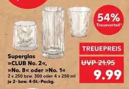 Kaufland Superglas CLUB No. 2, No. 8 oder No. 1 Angebot