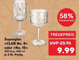 Kaufland Superglas CLUB No. 4 oder No. 15 Angebot