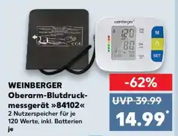 Kaufland WEINBERGER Oberarm-Blutdruckmessgerät 84102 Angebot