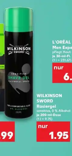 Kaufland WILKINSON SWORD Rasiergel Angebot