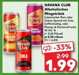 Kaufland HAVANA CLUB Alkoholisches Mixgetränk Angebot