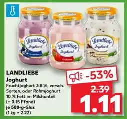 Kaufland LANDLIEBE Joghurt Angebot