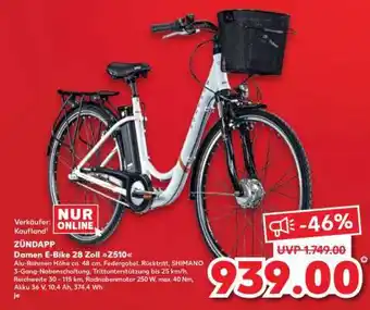 Kaufland Damen E-Bike 28 Zoll Z510 Angebot