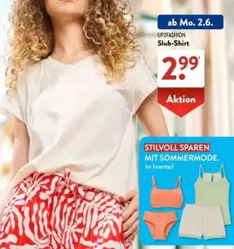 Aldi Süd UP2FASHION Slub-Shirt Angebot