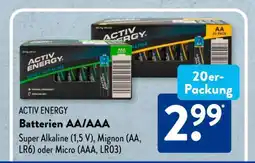 Aldi Süd ACTIV ENERGY Batterien AA/AAA Angebot