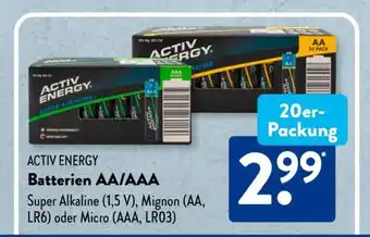 Aldi Süd ACTIV ENERGY Batterien AA/AAA Angebot