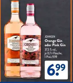 Aldi Süd JOHNSEN Orange Gin oder Pink Gin Angebot