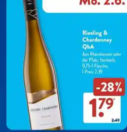 Aldi Süd Riesling & Chardonnay QbA Angebot