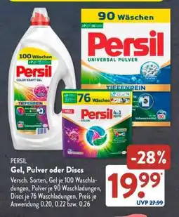 Aldi Süd Persil Gel, Pulver oder Discs Angebot