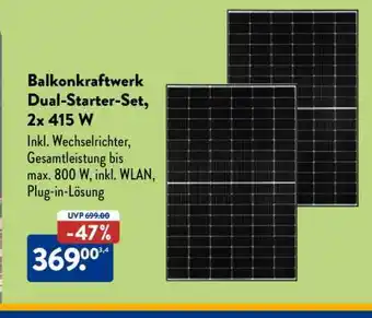 Aldi Süd Balkonkraftwerk Dual-Starter-Set, 2x 415 W Angebot