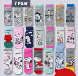PENNY Peanuts Damen-Sneakersocken 7 Paar Angebot