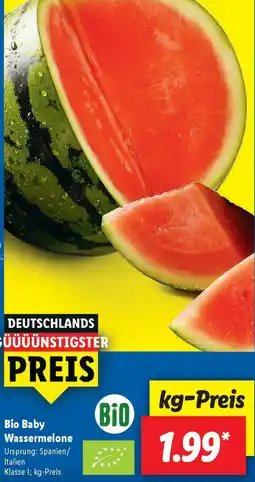 Lidl Bio Baby Wassermelone Angebot