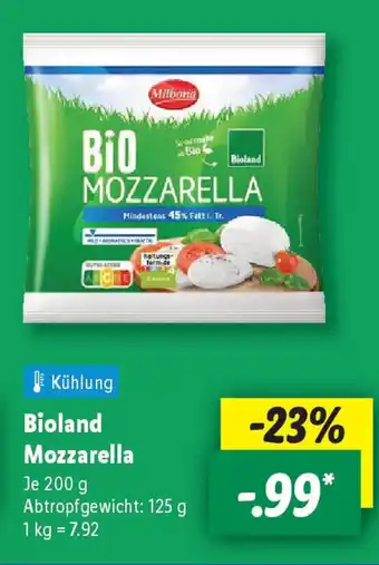 Lidl Bioland Mozzarella Angebot