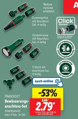 Lidl PARKSIDE Bewässerungs- anschluss-Set Angebot
