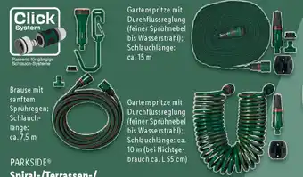 Lidl PARKSIDE Spiral-/Terrassen-/ Flachschlauch-Set Angebot
