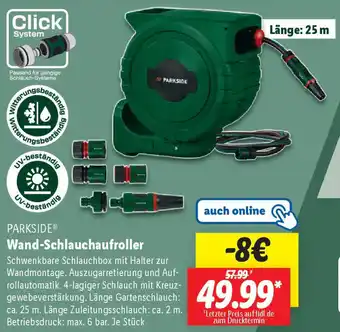 Lidl PARKSIDE Wand-Schlauchaufroller Angebot