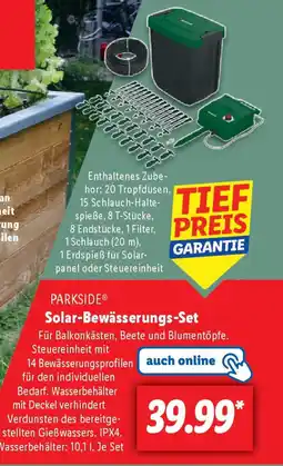 Lidl PARKSIDE Solar-Bewässerungs-Set Angebot