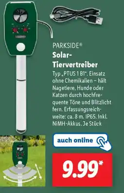 Lidl PARKSIDE Solar- Tiervertreiber Angebot