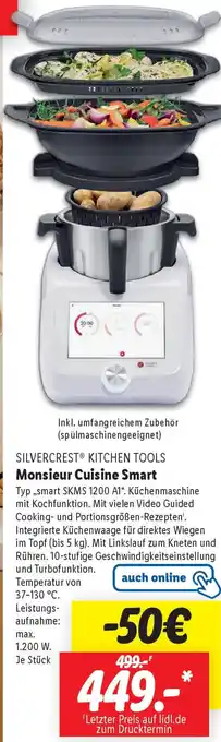 Lidl SILVERCREST KITCHEN TOOLS Monsieur Cuisine Smart Angebot