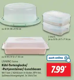 Lidl LIVARNO home Kühl-Tortenglocke/ -Partycontainer/-Lunchboxen Angebot
