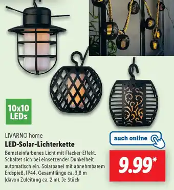Lidl LIVARNO home LED-Solar-Lichterkette Angebot