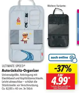 Lidl ULTIMATE SPEED Autorücksitz-Organizer Angebot