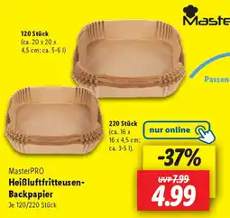 Lidl MasterPRO Heißluftfritteuse Backpapier Angebot