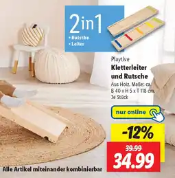 Lidl Playtive Kletterleiter und Rutsche Angebot