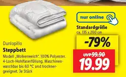 Lidl Dunlopillo Steppbett Angebot
