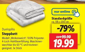 Lidl Dunlopillo Steppbett Angebot