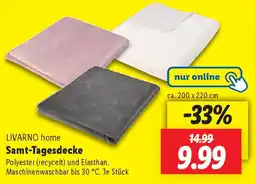 Lidl LIVARNO home Samt-Tagesdecke Angebot