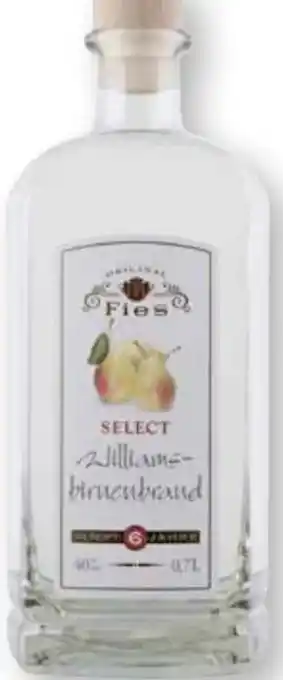 Scheck-in-Center Original Fies Select Williams Birnenbrand Angebot
