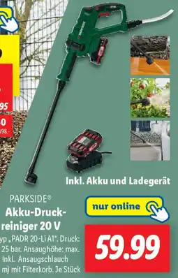 Lidl PARKSIDE Akku-Druckreiniger 20 V Angebot