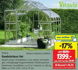 Lidl Vitavia Gewächshaus-Set Angebot