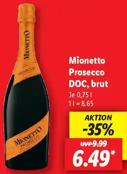 Lidl Mionetto Prosecco DOC, brut Angebot