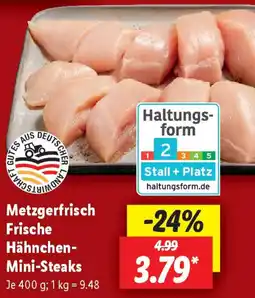 Lidl Metzgerfrisch Frische Hähnchen Mini-Steaks Angebot