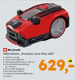 Globus Baumarkt Einhell Mähroboter „Freelexo Cam Plus 600" Angebot