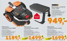 Globus Baumarkt WORX Mähroboter ,,Landroid Vision L1600" ■20 Volt, 4,0 Ah Angebot