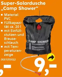 Globus Baumarkt Super-Solardusche ,,Camp Shower" Angebot
