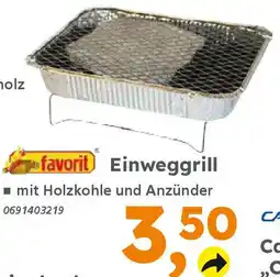 Globus Baumarkt favorit Einweggrill Angebot