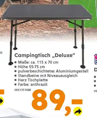 Globus Baumarkt Campingtisch ,,Deluxe" Angebot